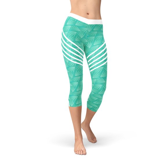 Turquoise Sports Capri Leggings – Midwest Digital General Store